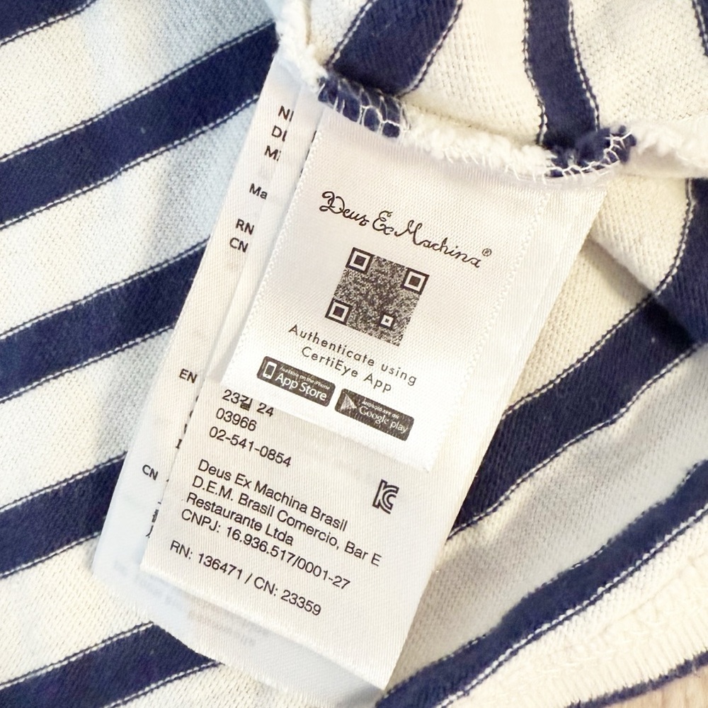 DEUS EX MACHINA MinnieStriped Surplus Tee Long Sleeve Size 12 - Picture 7 of 9
